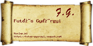 Futás Györgyi névjegykártya